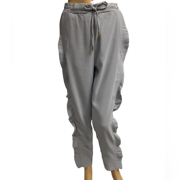 Gianni Bini light grey, elastic waist, pull on ankle pants, side pocket’s, Sz S - Picture 2 of 4